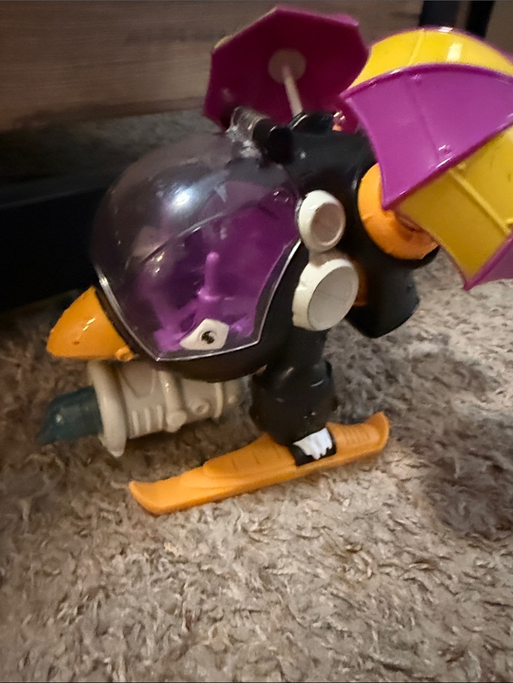 Imaginext Super Friends Penguin Helicopter with umbrellas